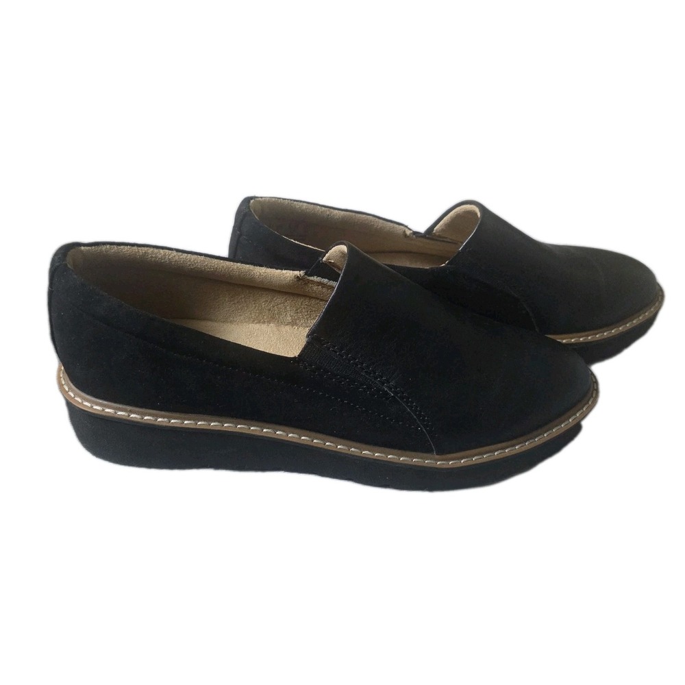 Naturalizer Womens 7 M Black Slip On Loafers Comfort Shoes Low Heel Casual Work